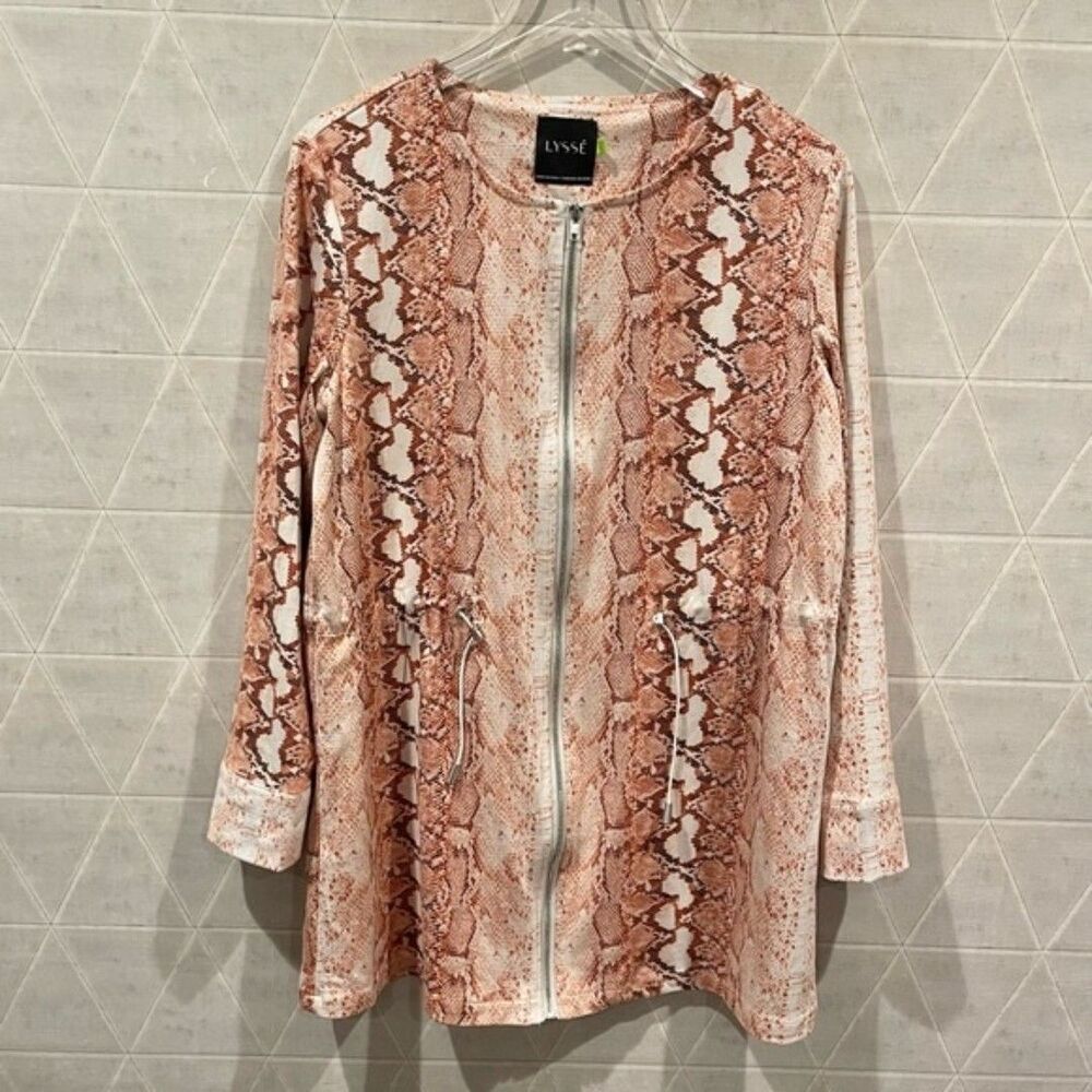 Lysse snake python print zip jacket L